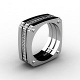 Square Crystal Cubic Rings