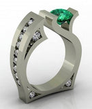 Square Crystal Cubic Rings