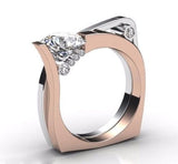 Square Crystal Cubic Rings