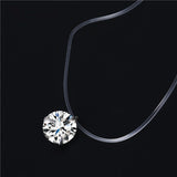 Shiny Zircon Crystal Pendant Necklace