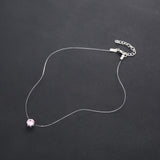 Shiny Zircon Crystal Pendant Necklace