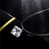 Shiny Zircon Crystal Pendant Necklace