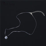 Shiny Zircon Crystal Pendant Necklace