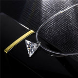 Shiny Zircon Crystal Pendant Necklace