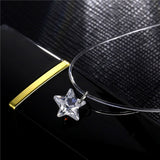 Shiny Zircon Crystal Pendant Necklace