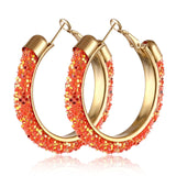 Round Hoop Earrings