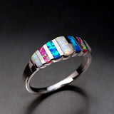 Ornaments Colorful Opal Gemstone  Rings