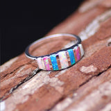 Ornaments Colorful Opal Gemstone  Rings