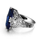 Blue Stone Sapphire Charm Ring