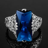 Blue Stone Sapphire Charm Ring